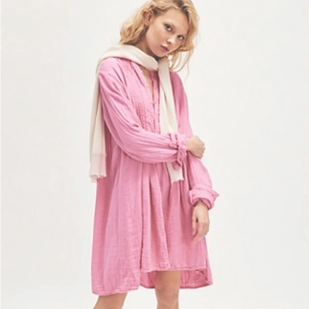 Free People X CP Shades Yoko Tunic Pink